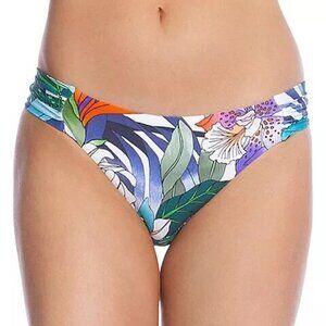 NWOT Trina Turk Women's Shirred Side Hipster Pant Bikini Bottom, Size 12
